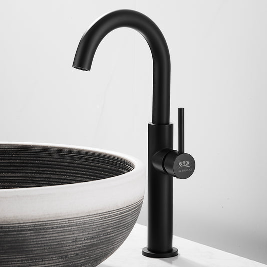 Revolve Single Lever Mono Kitchen Mixer Tap - Matt Black