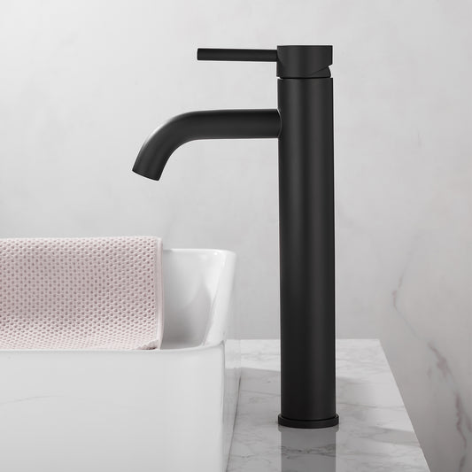 Harbour Clarity Matt Black Tall Basin Mixer Tap