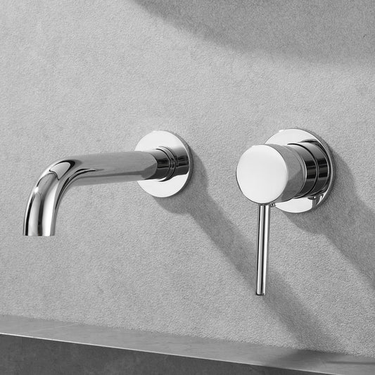 Chrome Wall Mounted Basin Tap with Easy Plumb Installation Kit